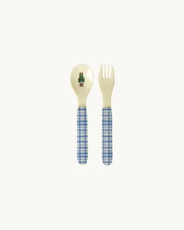 Nathalie Lété Baby Spoon and Fork Blue