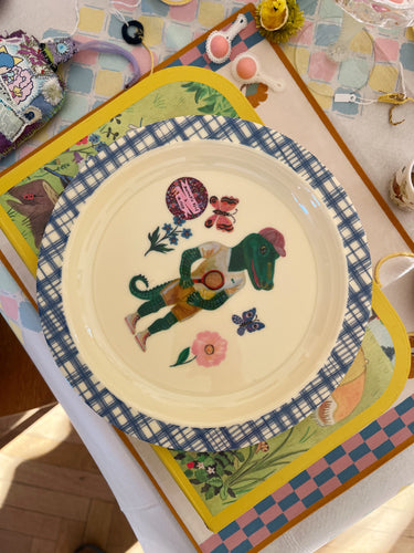 Nathalie Lété Plate Blue