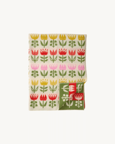 Organic Wool Blanket 65x90 Tulips
