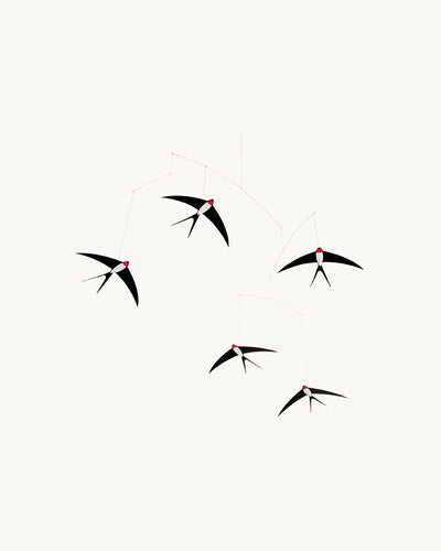 Five Flying Swallows Mobile