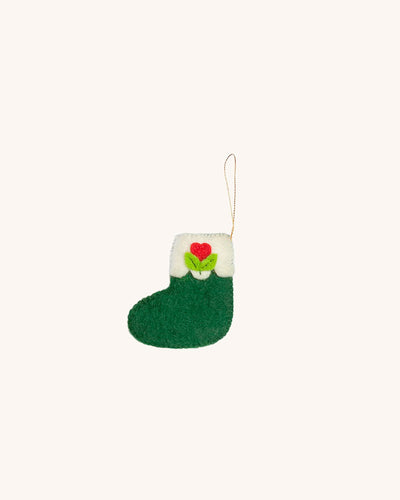 Christmas Ornament Green Stocking