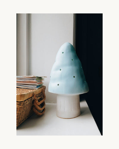 Small Mushroom Lamp Blue