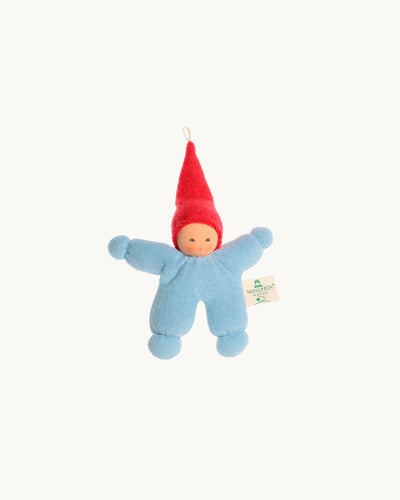 Wichtel Rattle Doll Blue