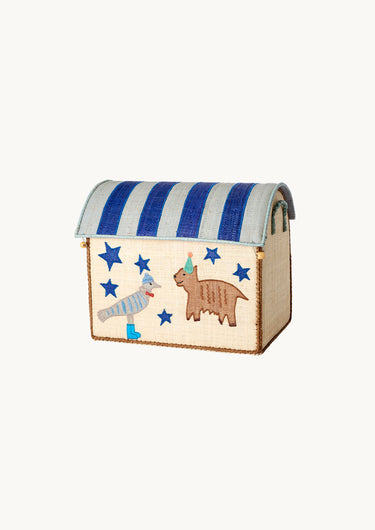 Medium Raffia Basket 'Party Animals'