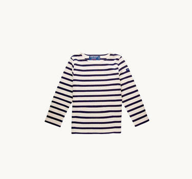 Sailor Striped T-Shirt, Cream & Blue