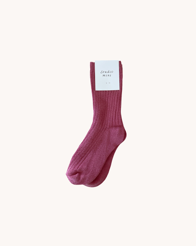 Ribbed Socks Berry