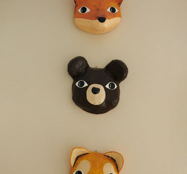 Handmade Papier-mâché Mask, Bear