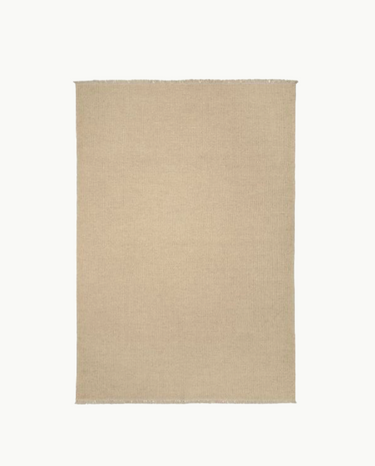 Beige Wool Rug 140x200 cm